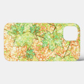 Abstraktes grünes Ackerblatt auf zerkratztem Boden Case-Mate iPhone Hülle (Rückseite (Horizontal))