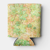 Abstraktes grünes Ackerblatt auf zerkratztem Boden Dosenkühler (Vorderseite)