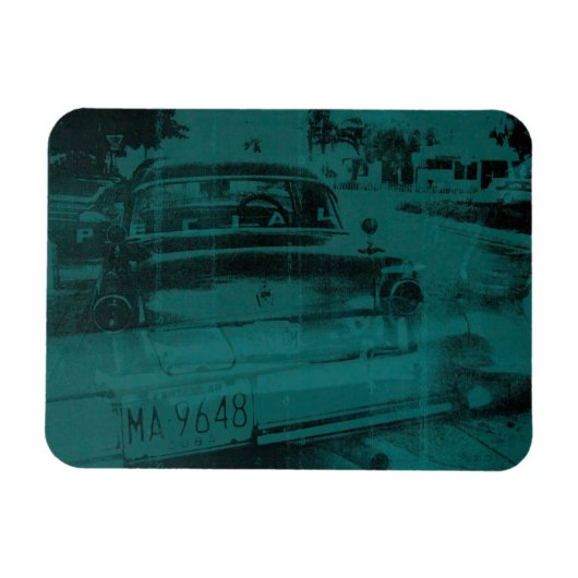 Abstraktes grünes Auto Magnet (Horizontal)