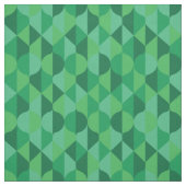 Abstraktes grünes Blätter geometrisches Muster Stoff (Muster)