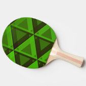 Abstraktes grünes Dreieck-Muster-Paddel Tischtennis Schläger (Seitenansicht)