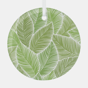 Abstraktes grünes florales nahtloses Hintergrundbi Ornament Aus Glas