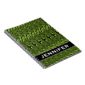 Abstraktes grünes Flüssigkeit Ähnliches Notizblock (Rechte Seite)