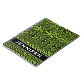 Abstraktes grünes Flüssigkeit Ähnliches Notizblock (Linke Seite)