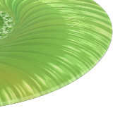 Abstraktes grünes Fraktal Schneidebrett (Ecke)