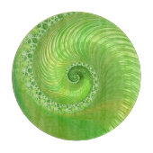 Abstraktes grünes Fraktal Schneidebrett (Vorderseite)