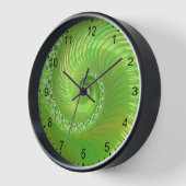 Abstraktes grünes Fraktal Uhr (Winkel)