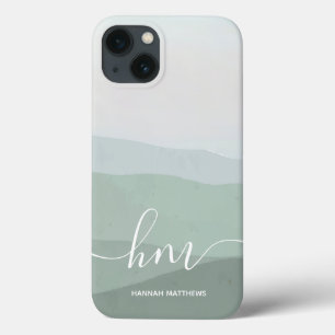 Abstraktes Grünes Gebirge Wasserfarbenwelt Landsch Case-Mate iPhone Hülle