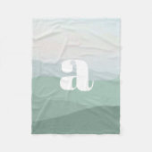 Abstraktes Grünes Gebirge Wasserfarbenwelt Landsch Fleecedecke (Vorderseite)