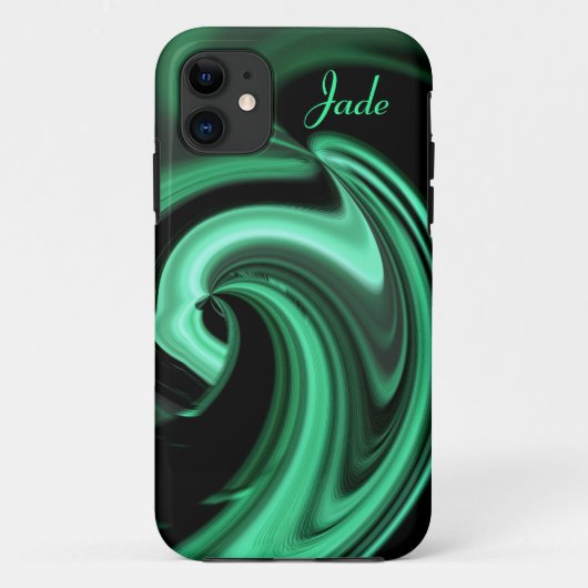 Abstraktes grünes Herz iPhone 5 Fall *Personalisie Case-Mate iPhone Hülle (Rückseite)