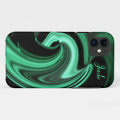 Abstraktes grünes Herz iPhone 5 Fall *Personalisie Case-Mate iPhone Hülle (Rückseite (Horizontal))