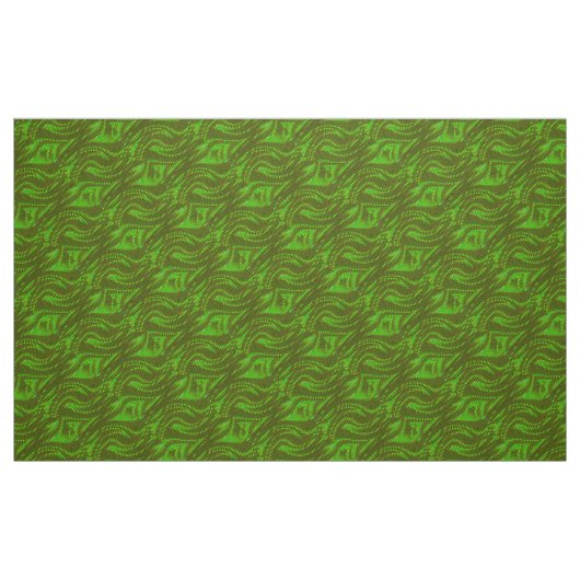 Abstraktes grünes Muster Stoff (Fat Quarter (45,7 x 55,9 cm))