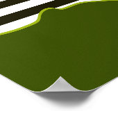 Abstraktes grünes Muster und Punkte Poster (Ecke)