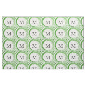 Abstraktes grünes Swirl Monogramm Nr. 3 Stoff (Fat Quarter (45,7 x 55,9 cm))