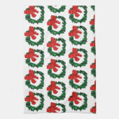 Abstraktes grünes Weihnachtshandtuch Geschirrtuch (Vertikal)