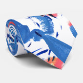 Abstraktes Grunge Floral Muster Krawatte (Gerollt)