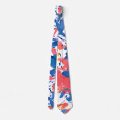 Abstraktes Grunge Floral Muster Krawatte (Rückseite)