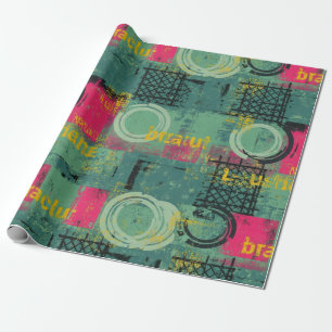 Abstraktes Grunge-Muster mit geometrischen Formen  Geschenkpapier