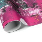 Abstraktes Grunge-Muster mit Löwenzahn Geschenkpapier (Rolleneckpunkt)
