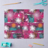 Abstraktes Grunge-Muster mit Löwenzahn Seidenpapier (Basteln)