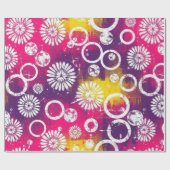 Abstraktes Grunge-Muster mit Sternenexplosion und Geschenkpapier (Flach)
