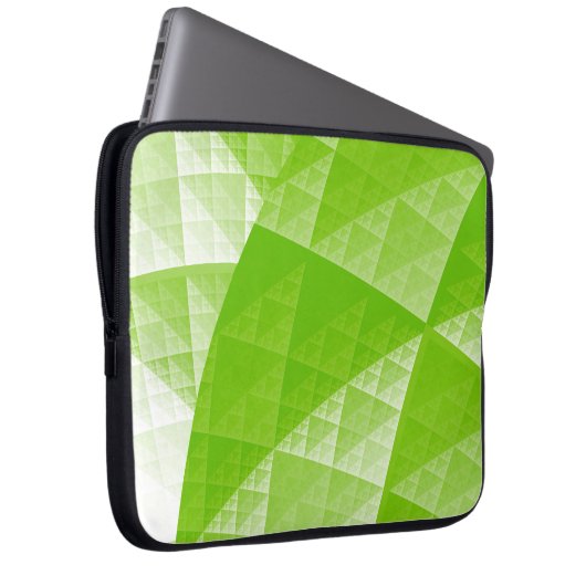 Abstraktes Grünmuster Laptopschutzhülle (Vorne Rechts)