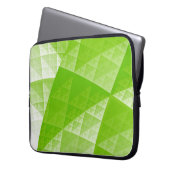 Abstraktes Grünmuster Laptopschutzhülle (Vorderseite Links)