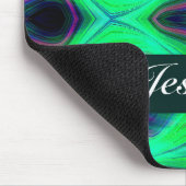 Abstraktes Grünmuster Mousepad (Ecke)