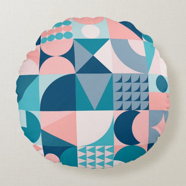 Abstraktes Halbjahrsmusterpilz Rundes Kissen (Vorderseite)