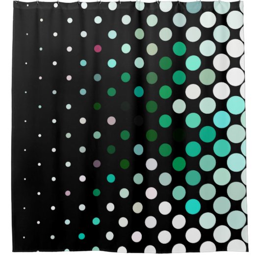 Abstraktes Halbton-Hintergrundmuster. Geometrische Duschvorhang (Vorderseite)