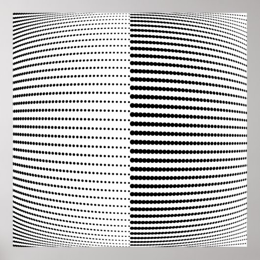 Abstraktes Halbtonmuster. Vintager Punkt Poster (Vorne)