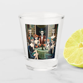 Abstraktes Halloween-Cocktail-Party Schnapsglas