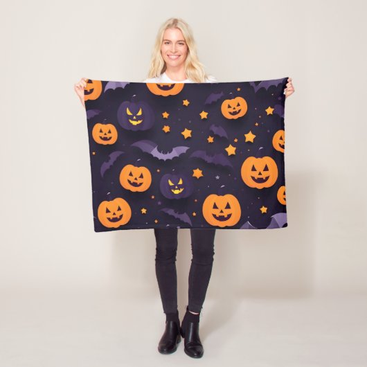 Abstraktes Halloween-Design Fleecedecke (Beispiel)