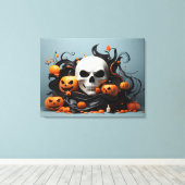 Abstraktes Halloween-Design Leinwanddruck (Insitu (Holzboden))