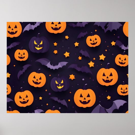 Abstraktes Halloween-Design Poster (Vorne)