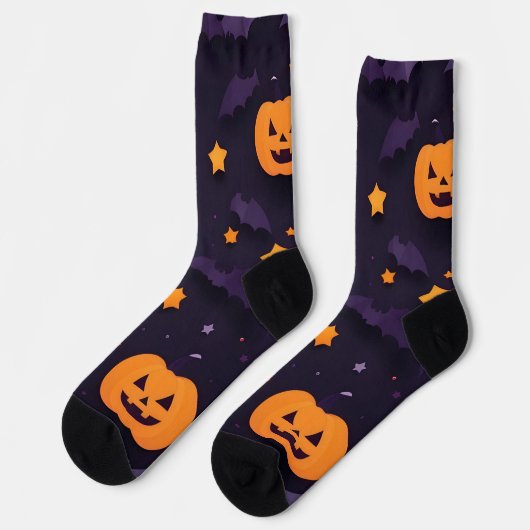 Abstraktes Halloween-Design Socken (Linkes Detail)