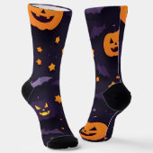 Abstraktes Halloween-Design Socken (Gewinkelt)