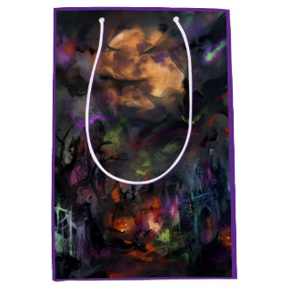 Abstraktes Halloween Mittlere Geschenktüte