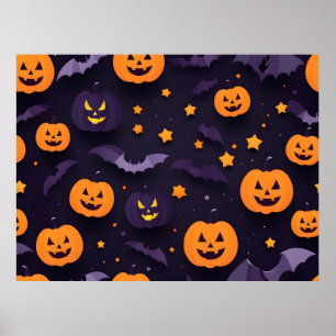 Abstraktes Halloween-Motiv Poster