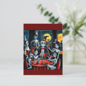 Abstraktes Halloween-Party Postkarte (Stehend Vorderseite)