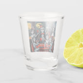 Abstraktes Halloween-Party Schnapsglas (Rückseite)