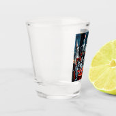 Abstraktes Halloween-Party Schnapsglas (Links)