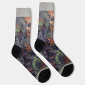 Abstraktes Halloween Socken (Rechts)