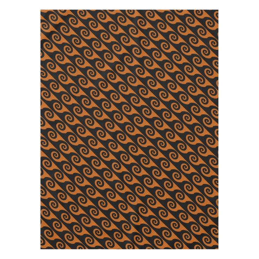 Abstraktes Halloween-Tablett aus Schwarz und Orang Tischdecke (Vorderseite)