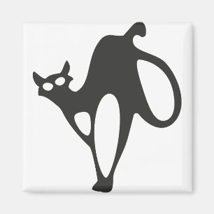 Abstraktes Halloween von Schwarzen Katzen-Tier-Säu Magnet