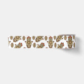 Abstraktes Hamsa-Amulett (Hand der Fatima) Muster Satinband (Vorderseite)