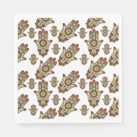 Abstraktes Hamsa-Amulett-Muster (Hand der Fatima) 