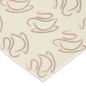 abstraktes Hand-gezeichnetes Kaffeemuster Tischdecke (Schrägansicht)