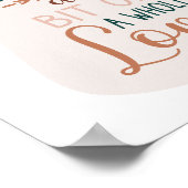 Abstraktes handgeschriebenes Terracotta Familienan Poster (Ecke)