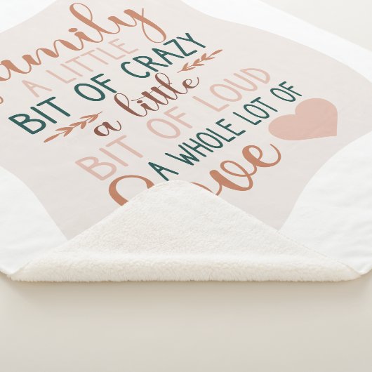 Abstraktes handgeschriebenes Terracotta Familienan Sherpadecke (3/4)